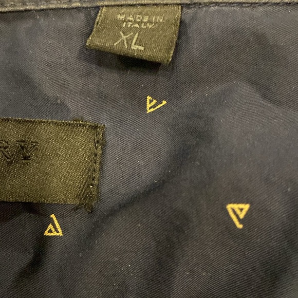 Burberry Long Sleeve Navy Blue Shirt Size XL Made in Italy - Picture 5 of 8